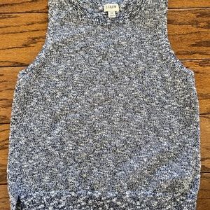 J. Crew Sweater Tank. Color: navy/white (heathered). Size XS
